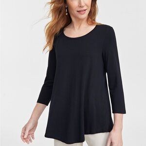 Women's Black 3/4 Sleeve Top